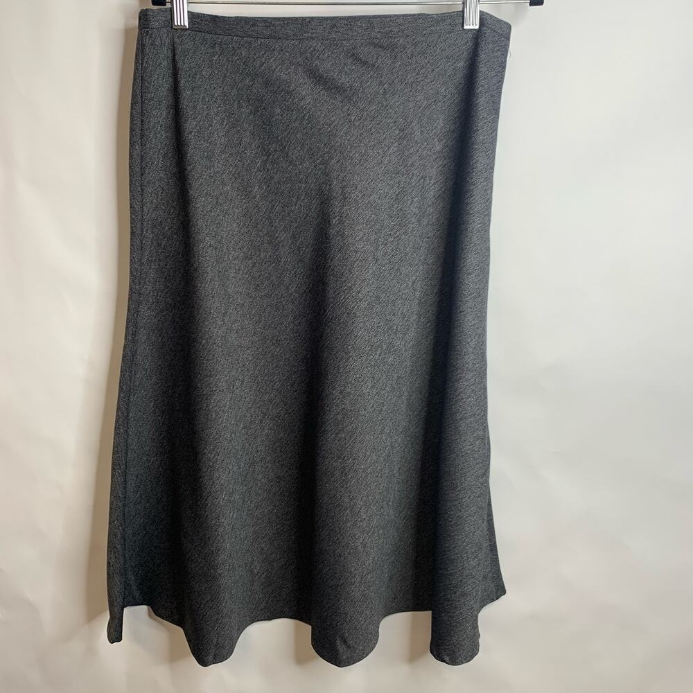 JM Collection Gray A Line Full Skirt Midi Sz 14
